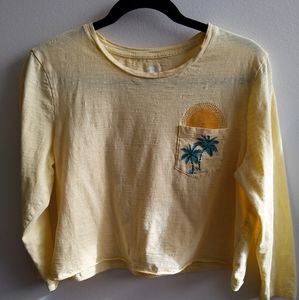 Old Navy long sleeve crop summer top L